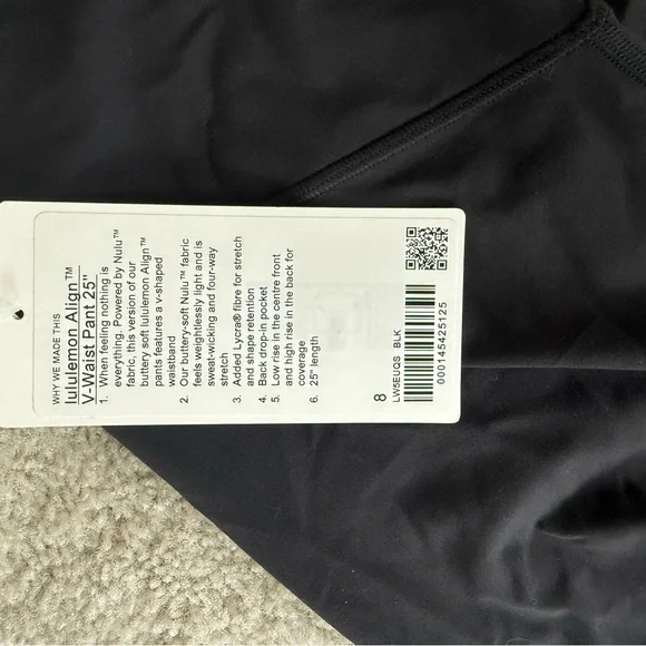 Lululemon Align V Waist Legging Black - Picture 6 of 6